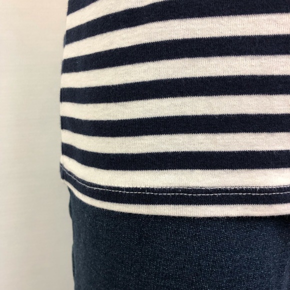 J Crew Perfect Fit Blue and White Stripe T Shirt - Picture 13 of 16